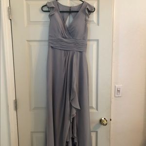 Silver bridesmaid dress